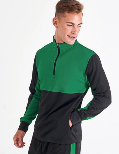 F-LV874-Adults 1/4 Zip Tracksuit Top